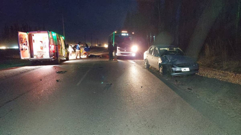 violento choque en ruta chica: un herido grave y caos de transito