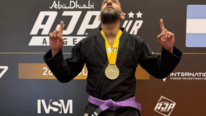 La historia del bancario neuquino que salió campeón mundial de jiu-jitsu