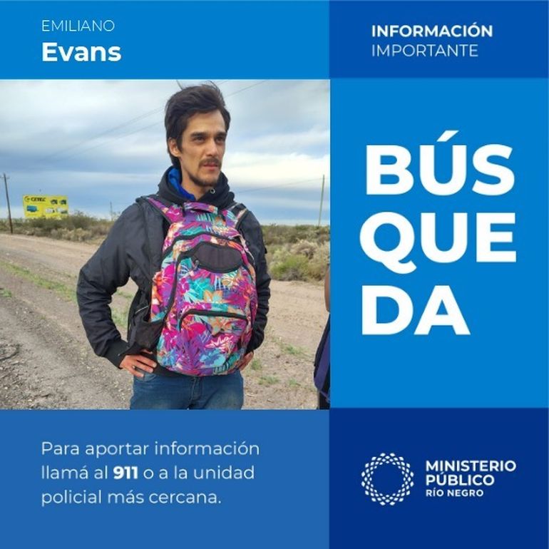 El último rastro del joven en Catriel motivó la ampliación de la búsqueda al resto del país. 