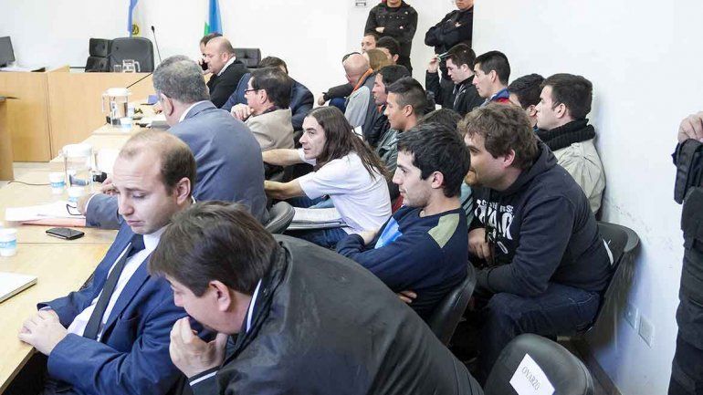 A la mayoría de los acusados se los notó muy relajados en la audiencia.