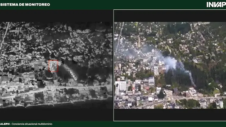 El avión está equipado con visión térmica para identifica focos activos y puntos calientes.