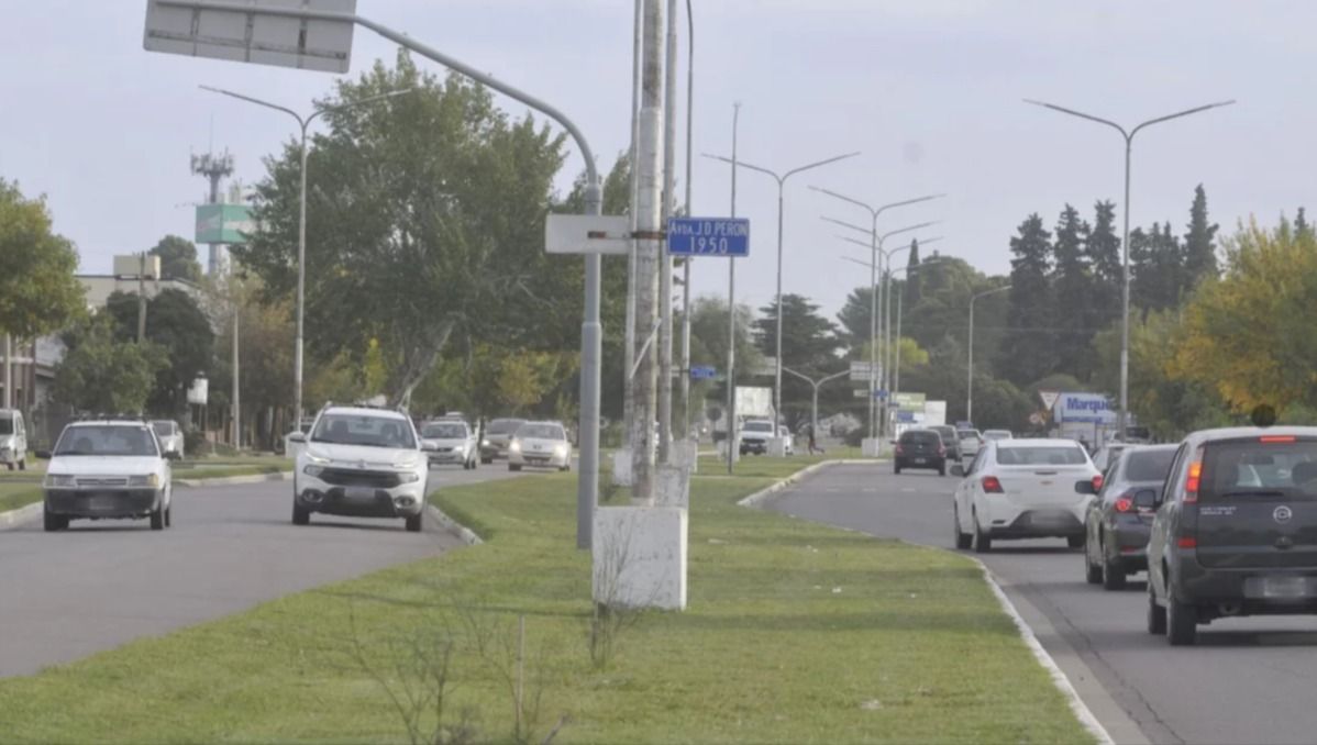 La avenida Perón, en Santa Rosa: el control de velocidad con radares arrancó el 7 de octubre de 2024.&nbsp;