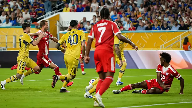 Harry Kane anotó el 1 a 0 del Bayern ante Boca.