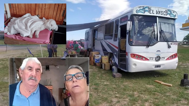Los abuelos que venden fruta rionegrina por el país en Motorhome y Paulita