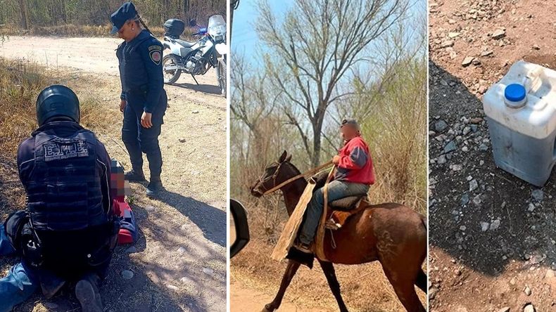 Incendios de Córdoba: detuvieron al presunto pirómano con un bidón de nafta