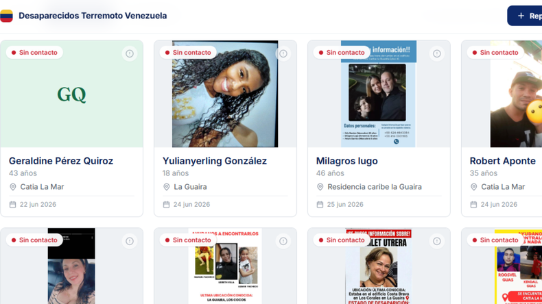 Venezolanos buscan a sus familiares a través de páginas web.