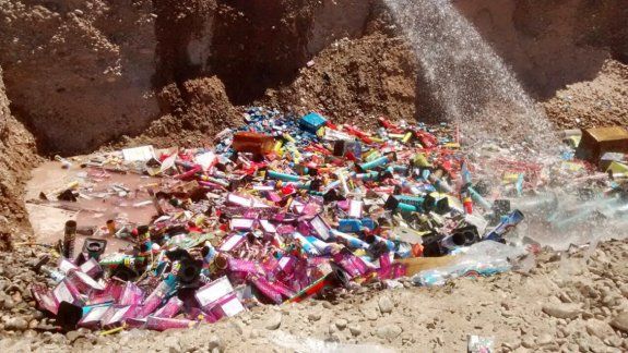 Decomisaron y destruyeron una tonelada de pirotecnia ilegal
