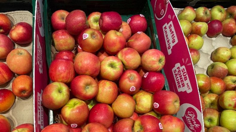 El precio de la manzana Pink Lady en los supermercados EDEKA durante la semana 33 se ubicó en 3.49 euros.