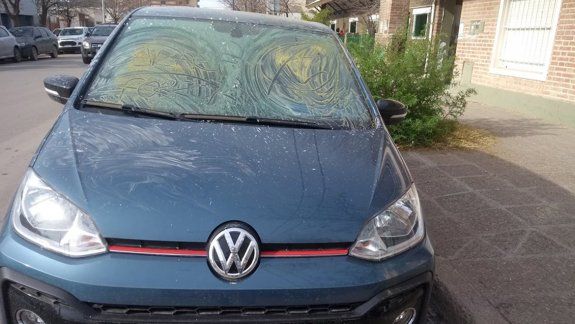 Estacionaron frente a su garage y le llenó el auto de engrudo