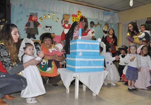 Festejo en centro infantil de las 1.200
