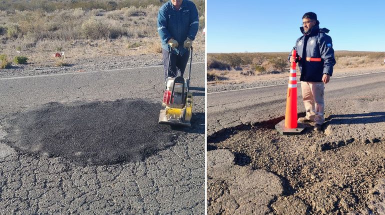 Es la quinta vez que la Municipalidad de Catriel destina fondos propios para bachear la ruta 151.