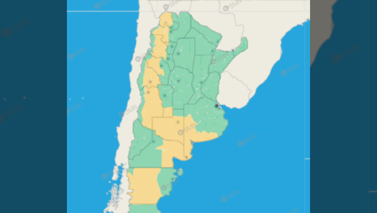 Hay alerta por tormentas eléctricas en gran parte del país. Hay alerta por tormentas eléctricas en gran parte del país. 