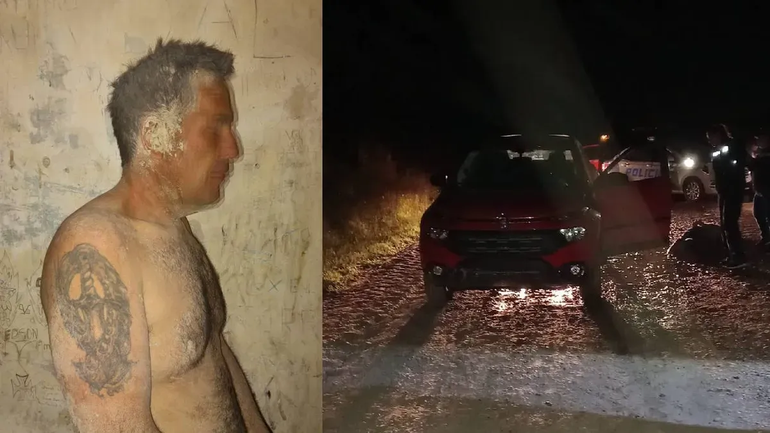 Larry salió de la fiscalía y se robó una camioneta que estaba encendida sobre el cordón.