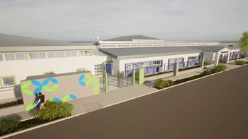 La máqueta del nuevo CET que se construirá en Cipolletti.