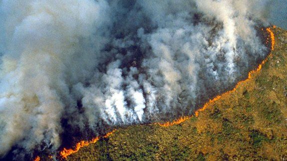 Un impresionante incendio consume el Amazonas