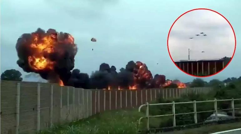 Un avión cayó sobre un auto y murió una nena de 5 años que viajaba con su familia