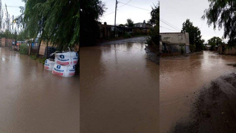 Cipolletti: el temporal de lluvia dejó varios barrios anegados