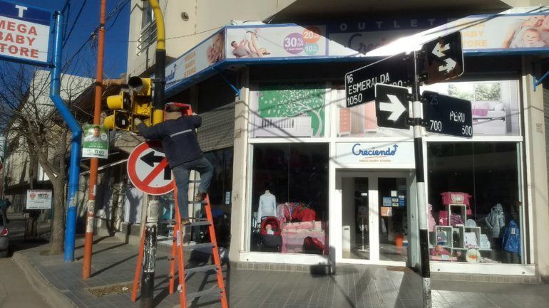 Fuerte inversión en la señalización vial en la ciudad