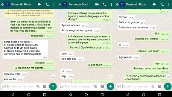 Un cipoleño contó cómo fue la estafa con el viaje para ver a Boca