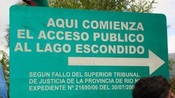 apelaran el fallo judicial por el acceso a lago escondido