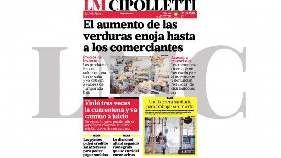 la edicion impresa de lm cipolletti de hoy