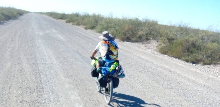 Daniel, en pleno recorrido rumbo a Concordia.