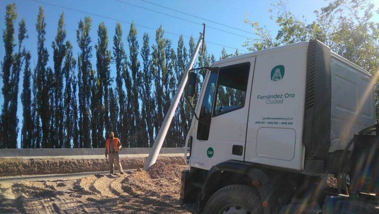 Corte de luz por un choque en la Ruta 22