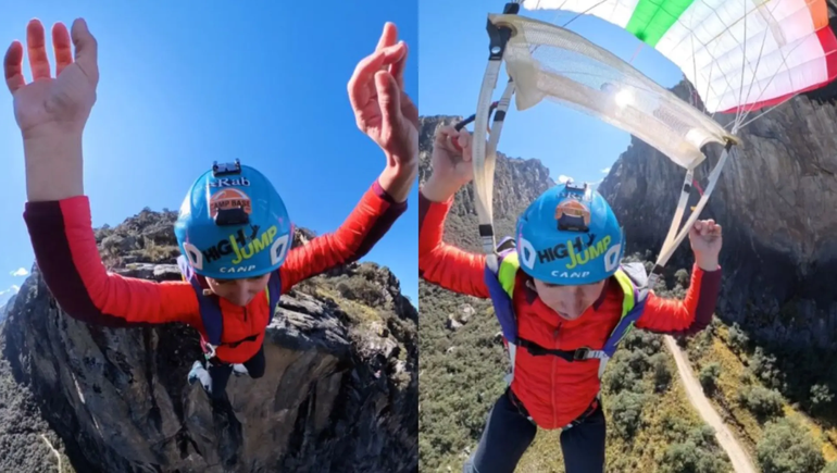 Era ingeniera  y debutó en televisión en El Hormiguero con un salto colgada de una grúa a 60 metros.
