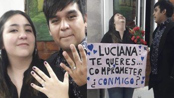pareja cipolena se comprometio en plena cuarentena