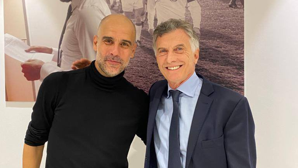 El festejo íntimo de Macri con Guardiola y la gastada al Real Madrid