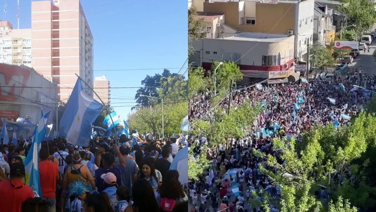 Argentina es finalista del Mundial y las calles de Cipolletti se llenaron de alegría