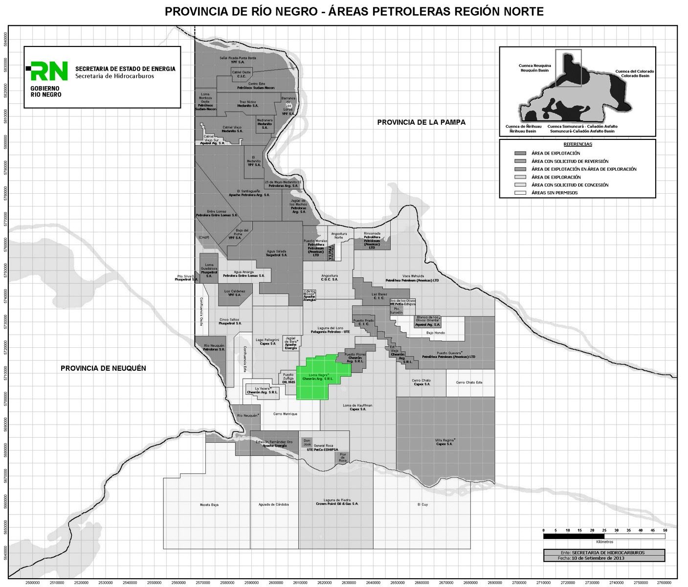 Ponen en producción el pozo petrolero más importante de Río Negro