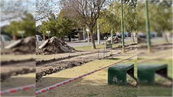 El plazo estimado para finalizar los trabajos en el Parque Central es de entre 20 y 25 días. Foto: Gentileza.