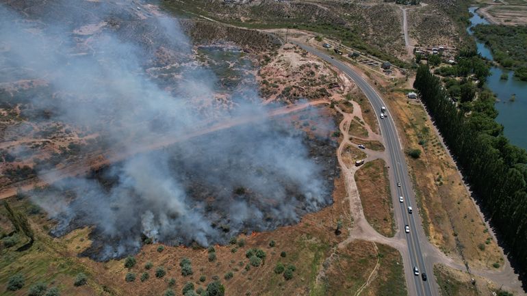 Susto por un importante incendio cerca del tercer puente
