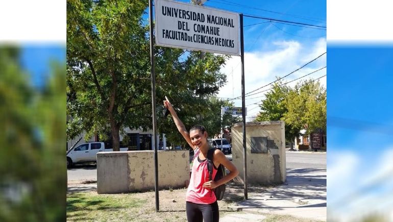 Agustina Fern&aacute;ndez hab&iacute;a llegado desde Santa Rosa a Cipolletti para estudiar Medicina en la UNCo.