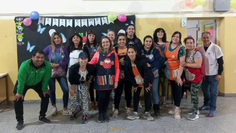 Plantel docente del turno tarde de la Escuela 199.