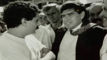 Casaccio en un mano a mano con Maradona. Luego, entrevistó a Messi.