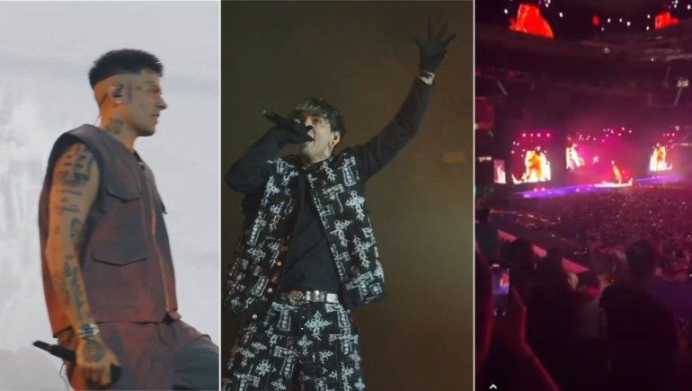 Histórico: un neuquino cantando en Madrid ante un estadio repleto