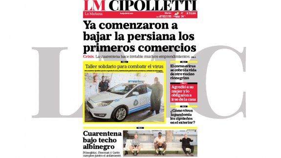 la edicion impresa de lm cipolletti de hoy
