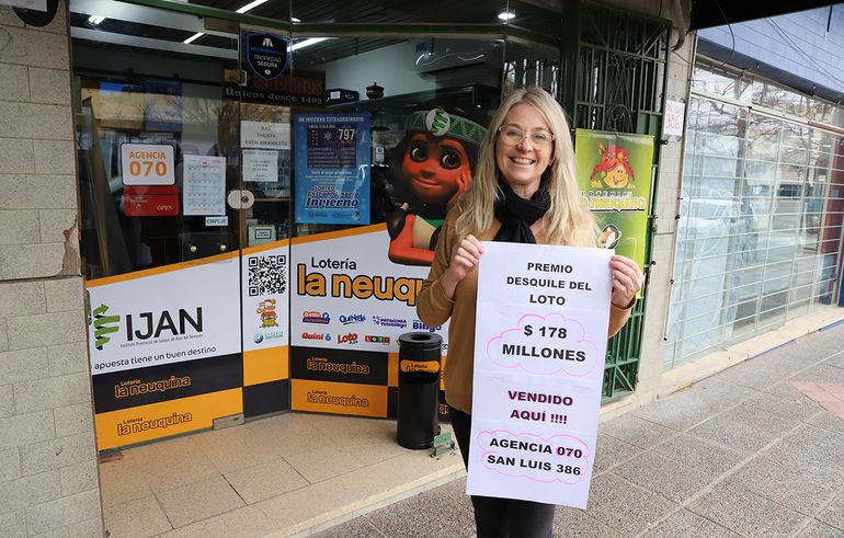 ¡Qué suerte! Un neuquino se llevó 178 millones de pesos con el Loto