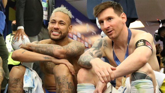 Video: el interminable abrazo entre Messi y Neymar