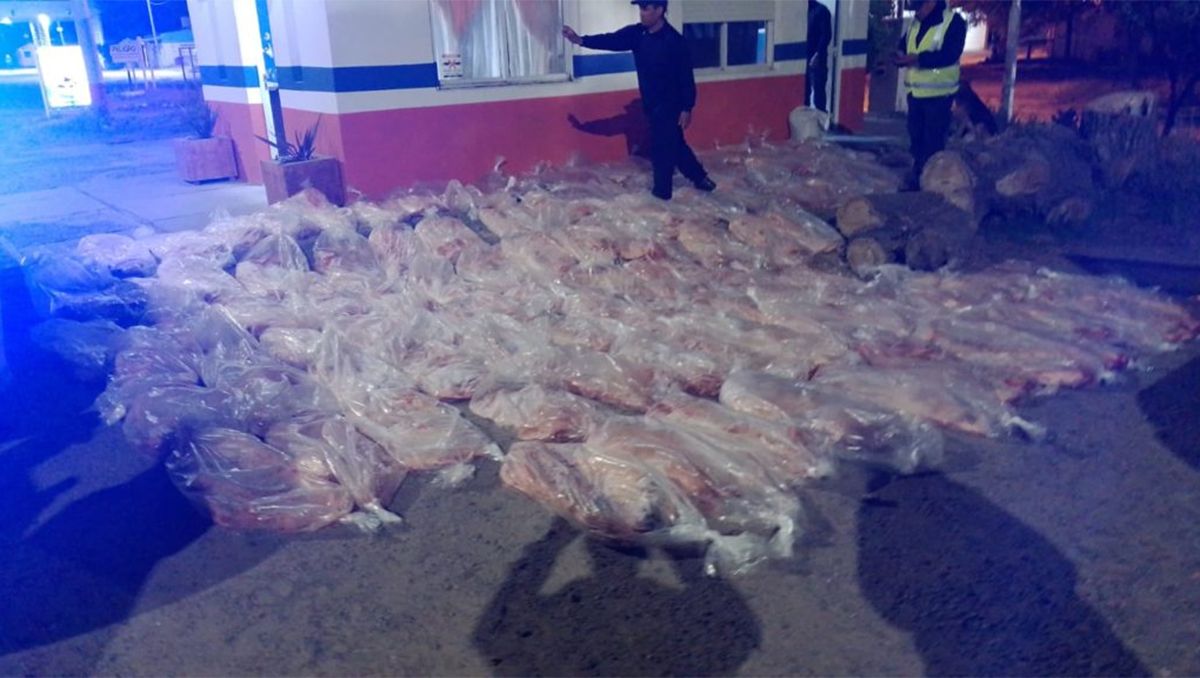 Transportaba 110 costillares de forma ilegal