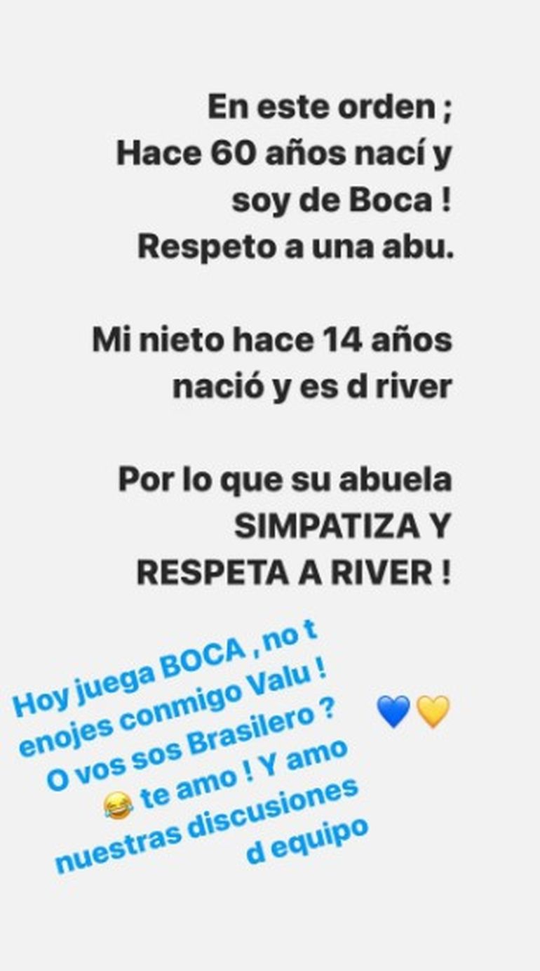 El mensaje de Nora Colosimo dirigido su nieto Valentino López.