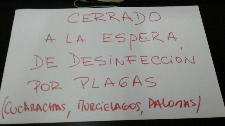 Los empleados decidieron no atender hasta que haya una fumigación