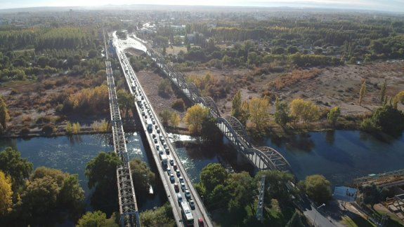 Desde el drone: el cruce de los puentes entre Cipo y Neuquén