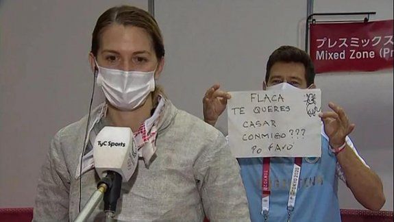 La propuesta de casamiento a una atleta argentina en Tokio