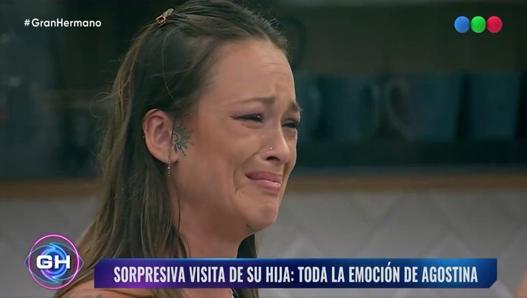 Agostina quebró en llanto al ver a su hija en Gran Hermano